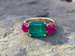 Load image into Gallery viewer, The Brittingham Collection Emerald and Ruby Ring
