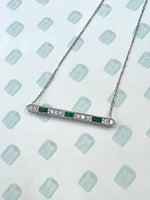 Load image into Gallery viewer, Emerald Bar Necklace
