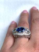 Load image into Gallery viewer, The Brittingham Estate Collection sapphire and diamond ring
