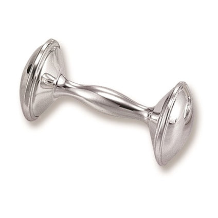Silver baby rattle