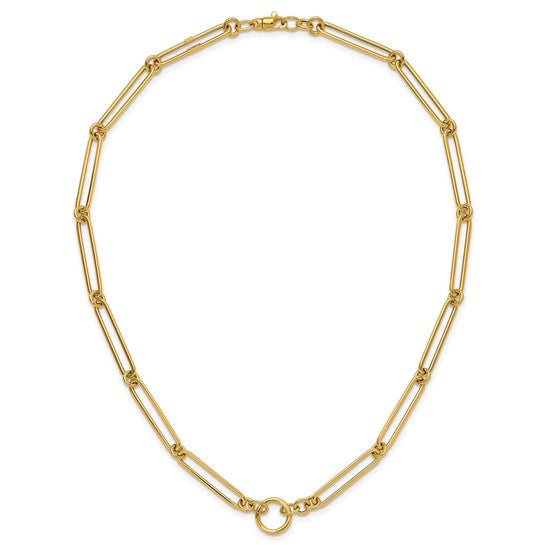 Gold fancy link necklace