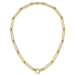 Gold fancy link necklace