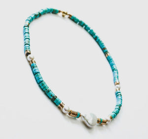 Turquoise and Freshwater Pearls