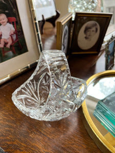 Vintage crystal basket