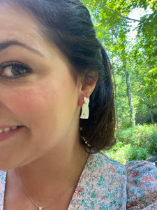 Mother of Pearl Dog Earrings