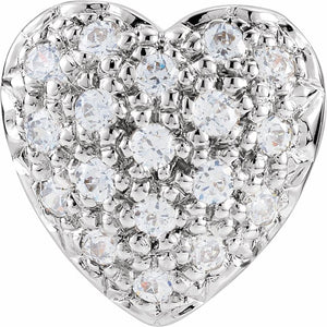 Puffy Diamond Heart Slide