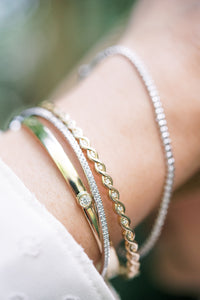 Diamond rope bracelet