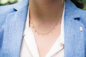 Diamond bead necklace