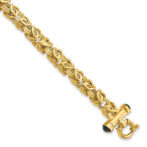 Link bracelet with Onyx Clasp