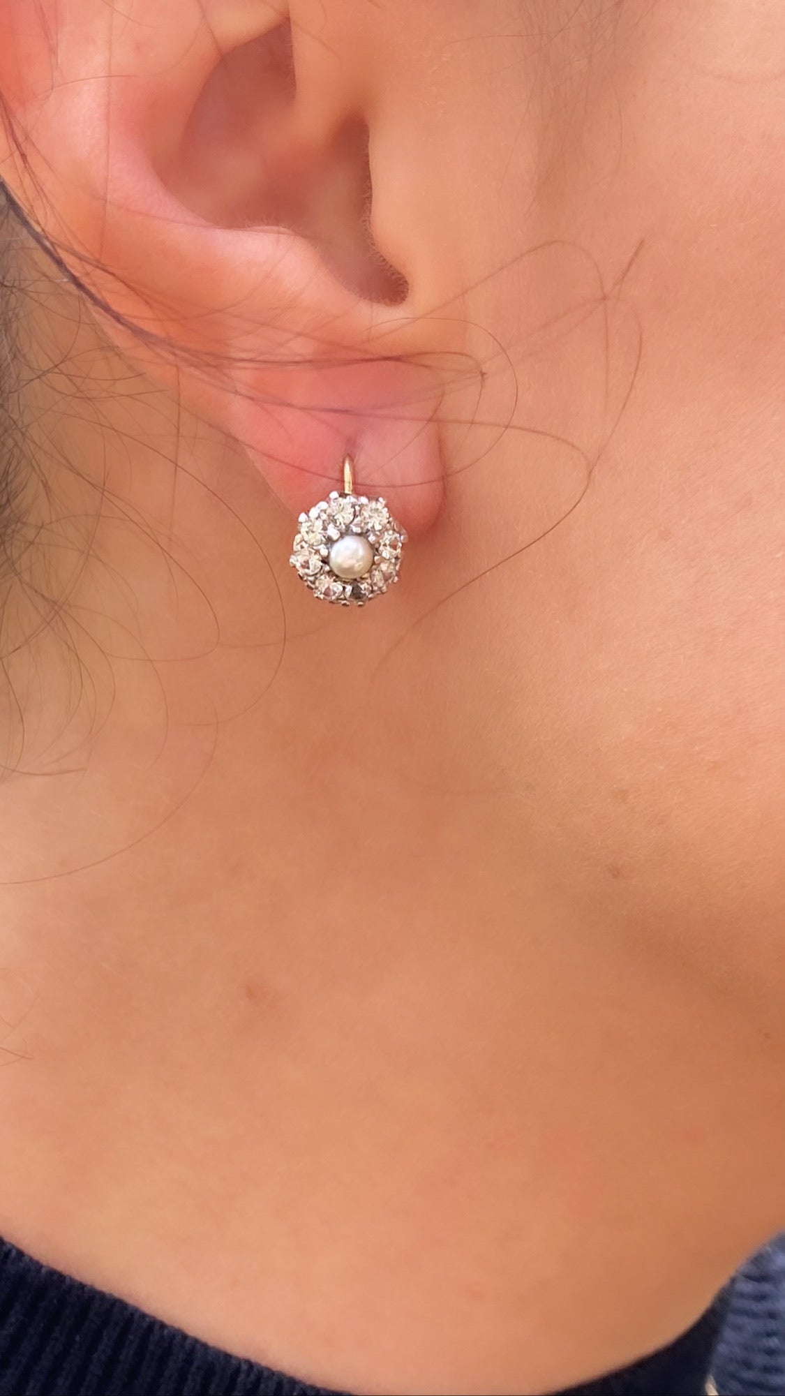 Diamond and Pearl earrings