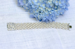 The Brittingham Collection wide pearl bracelet