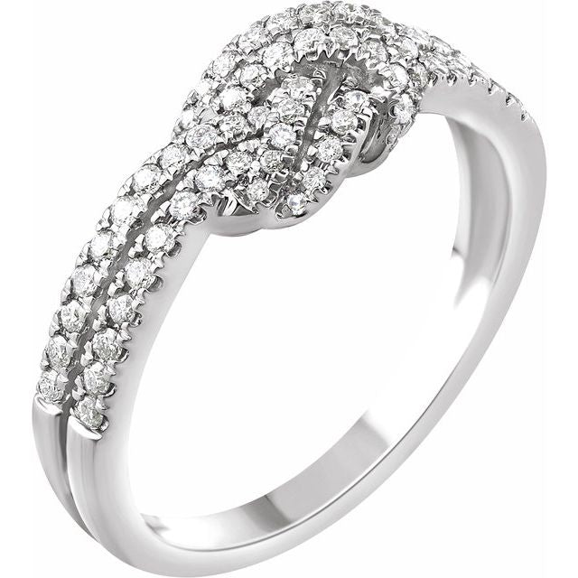 Diamond knot ring