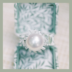 The Brittingham Collection Pearl and diamond ring