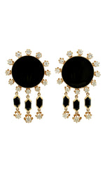 Load image into Gallery viewer, Onyx and Diamond Earrings
