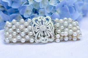 The Brittingham Collection wide pearl bracelet