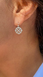 Load image into Gallery viewer, Diamond filigree drop earrings

