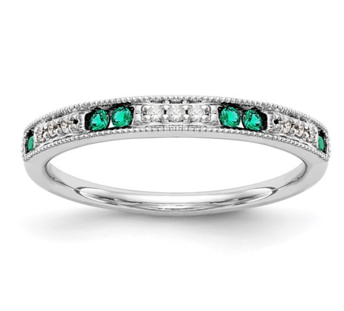 Gemstone and diamond band