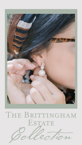 The Brittingham Estate diamond and pearl earrings