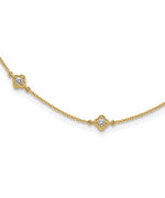 Load image into Gallery viewer, Diamond clover station necklace
