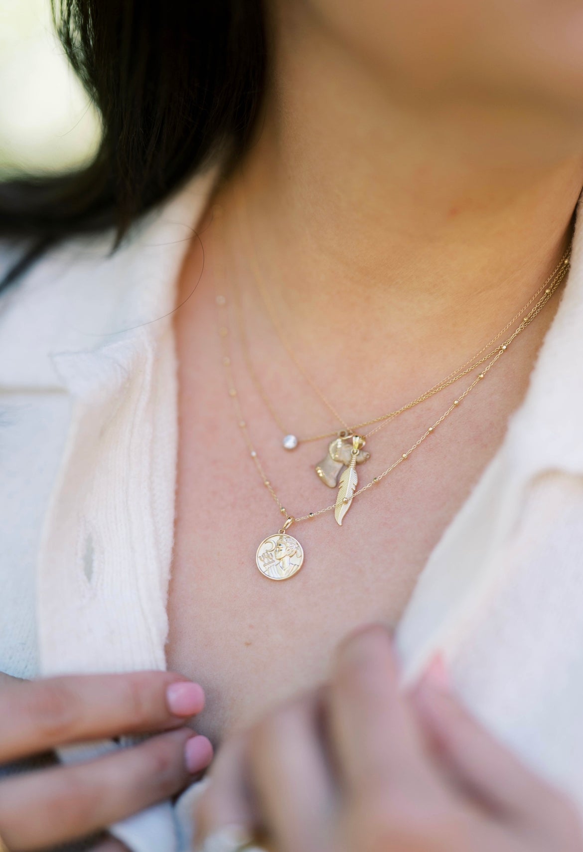 Artemis coin necklace