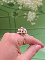 Load image into Gallery viewer, Ruby and Pearl Cocktail Ring
