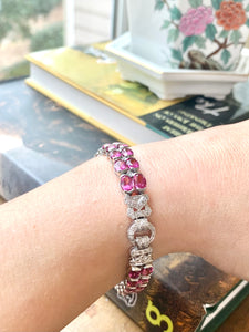 The Brittingham Collection Pink tourmaline and diamond bracelet