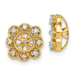 Load image into Gallery viewer, Square scalloped earring jackets
