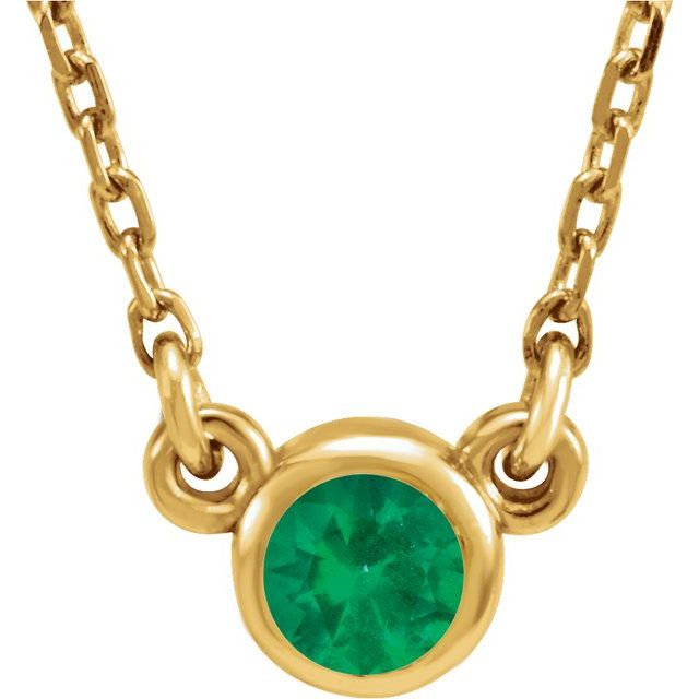 Round Emerald Pendant